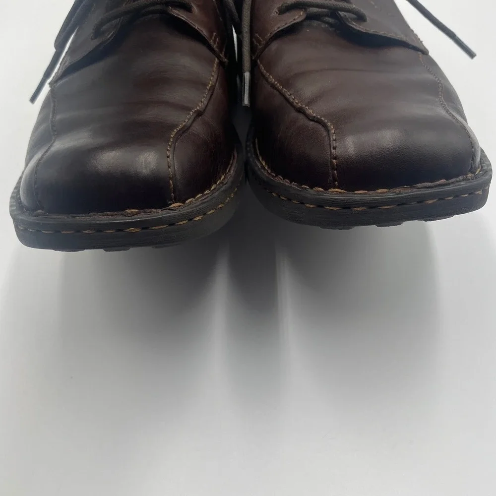 Born Nathaniel Brown Leather Derby Oxford Lace Up Shoes Mens 8.5 Comfort